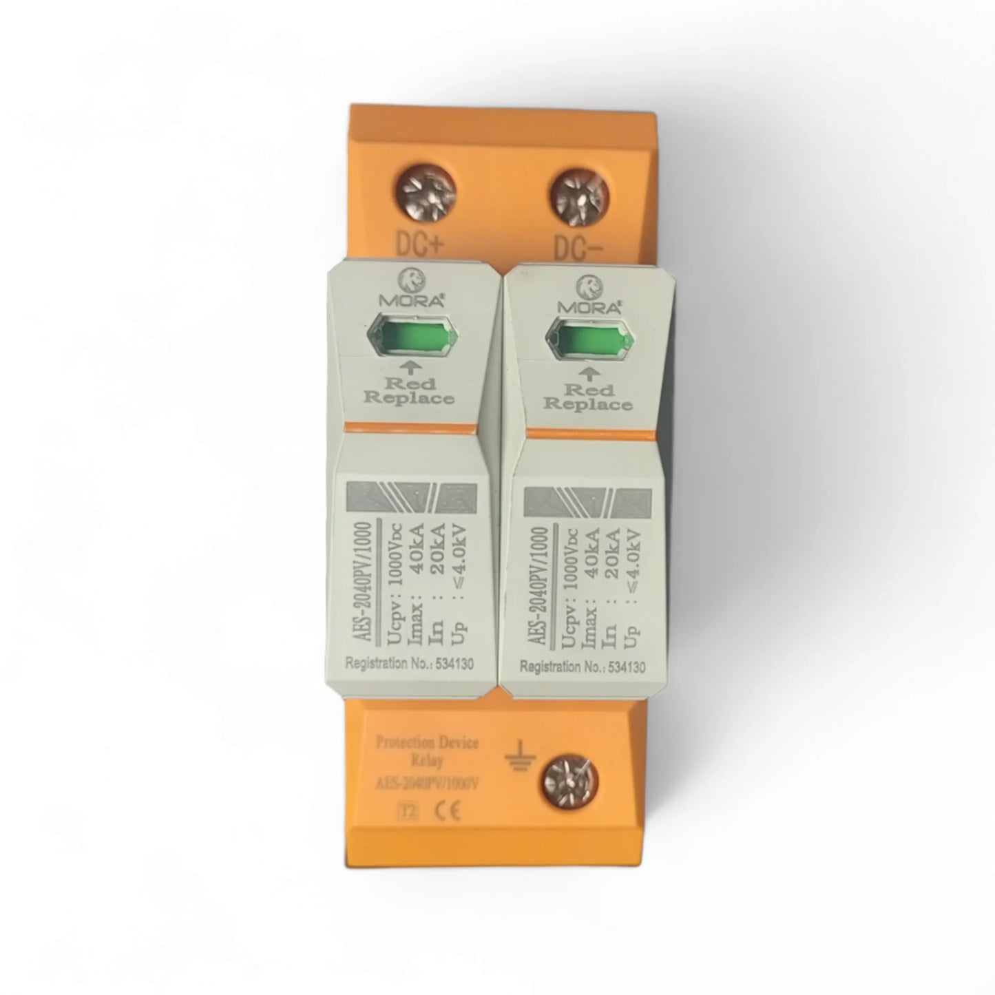 Mora (AES-2040PV/1000) DC 2pole 40kA SPD surge protection device 1000vDC |Asghar Electric
