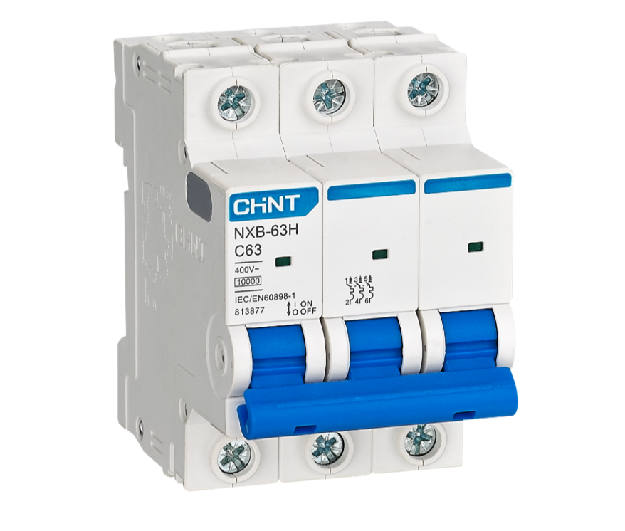 Chint NXB63-H 3 Pole 10kA Miniature Circuit Breaker MCB