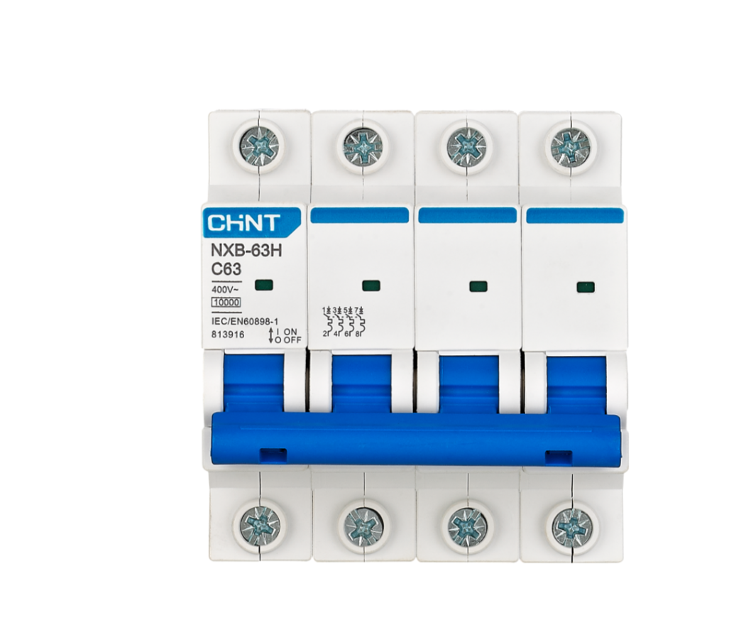 Chint NXB63-C 4 Pole 10kA Miniature Circuit Breaker (MCB)