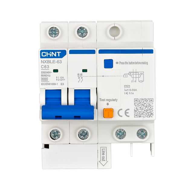 Chint Residual Current Circuit Breaker With Over Current (NXBLE-63) 6A-63A