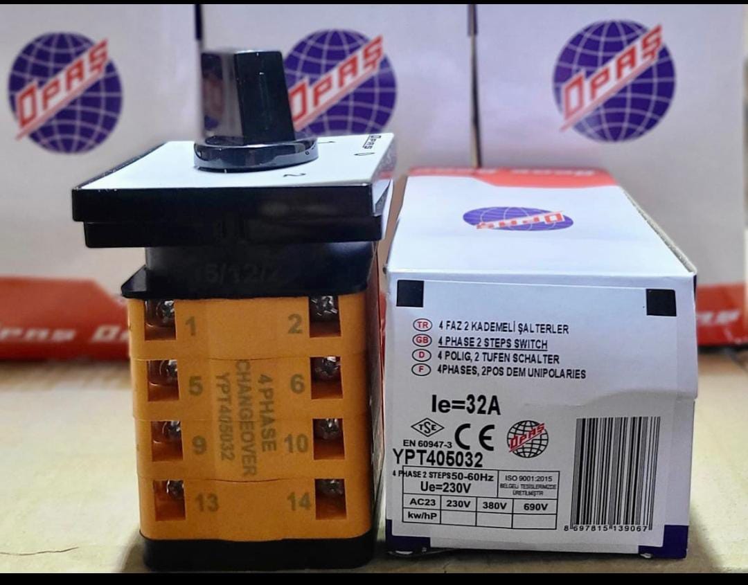 Opas 4-POLE CHANGE-OVER (1-0-2) 32AMP | Asghar Electric