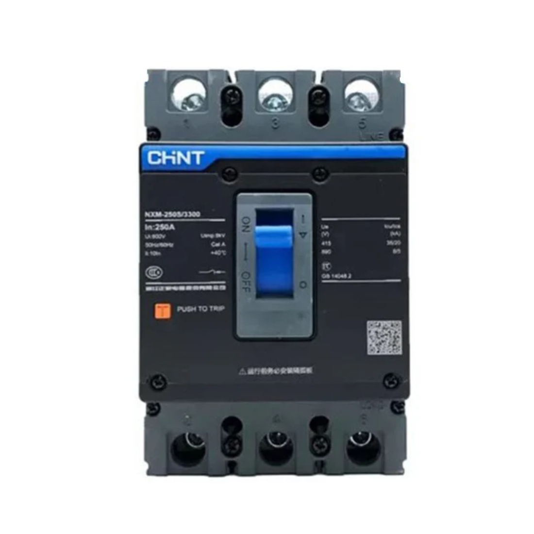 Chint NXM-250 S 3 Pole Molded Case Circuit Breaker Fixed 200A/225A/250A