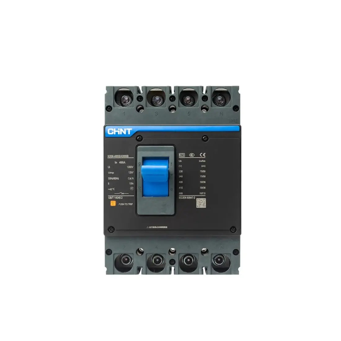 Chint NXM-400 H 4 Pole Molded Case Circuit Breaker Fixed 320A/400A