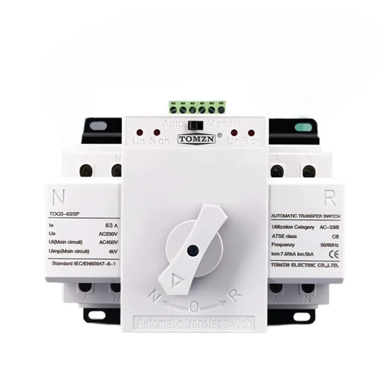 Tomzn TOQ3 2P-63A & 125A Automatic Transfer Switch (ATS)