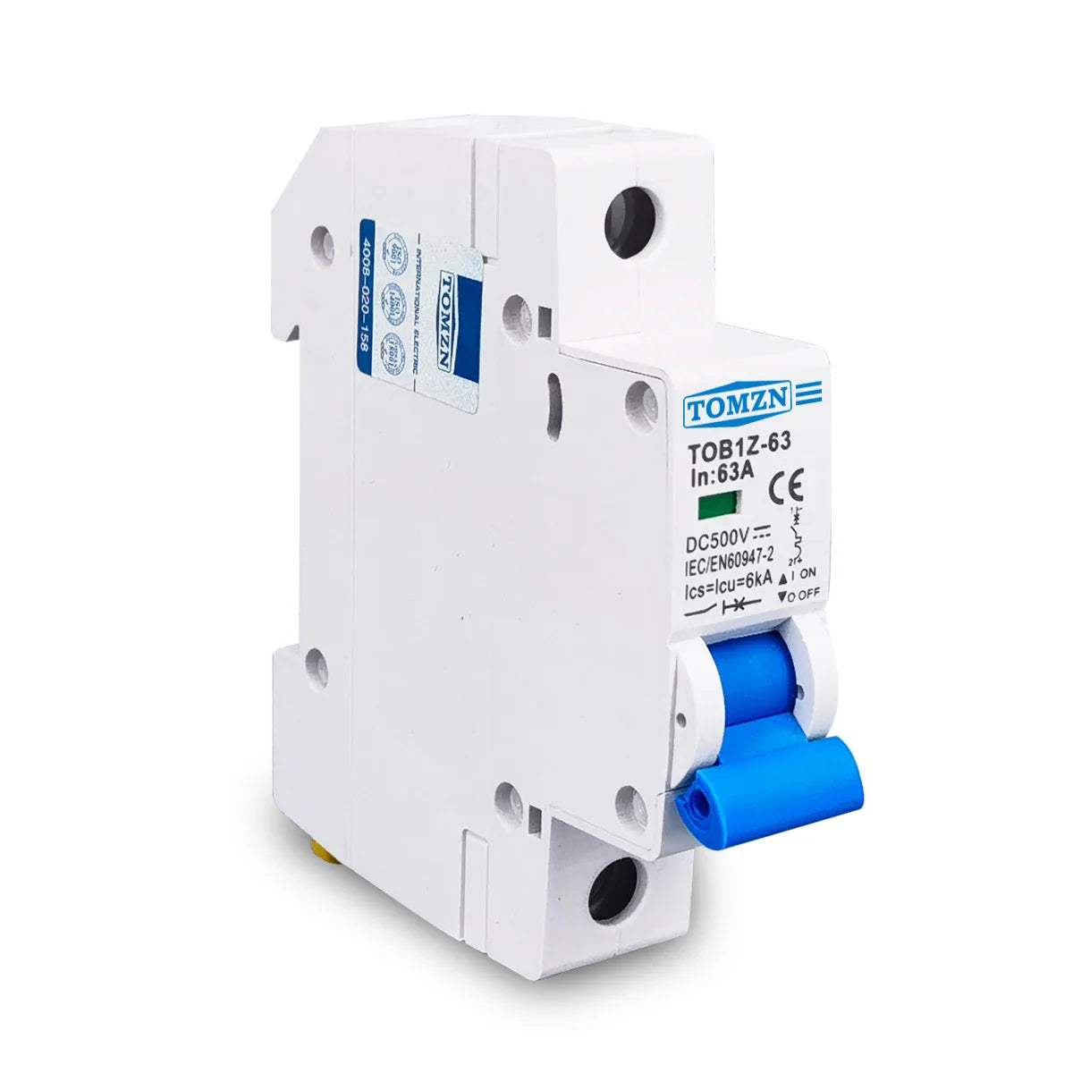 Tomzn 1P DC MCB Mini Circuit Breaker TOB1Z-63