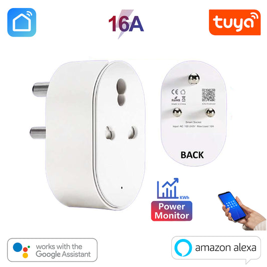 Tuya Smart 16A WiFi Power Plug with Power Monitoring