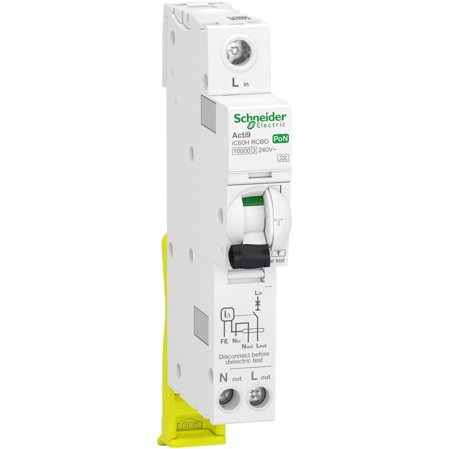 Schneider RCBO 1P+N, 10KA 30mA 6A IC60H