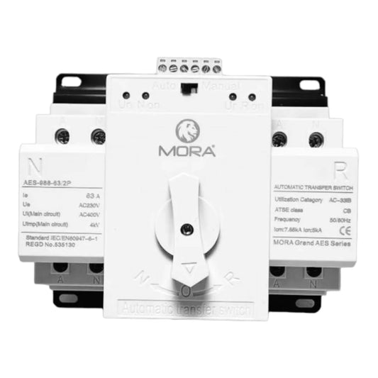 Mora 2P 63A 230V Dual Power Automatic transfer switch ATS |Asghar Electric