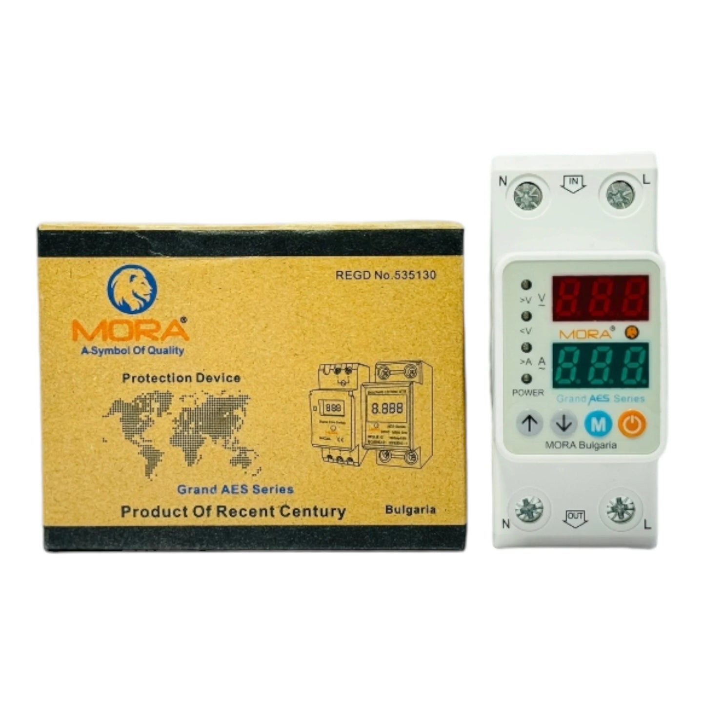 Mora 80A VA Protector by MORA Bulgaria with time delay function 2024 |Asghar Electric