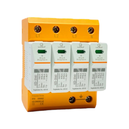Mora (AES-2040) 4Pole 40kA AC (Surge Protection Device) SPD |Asghar Electric