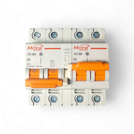 Mora AC 2P+2P MTS Dual power Manual transfer switch Circuit breaker MCB 50HZ/60HZ Change Over| Asghar Electric