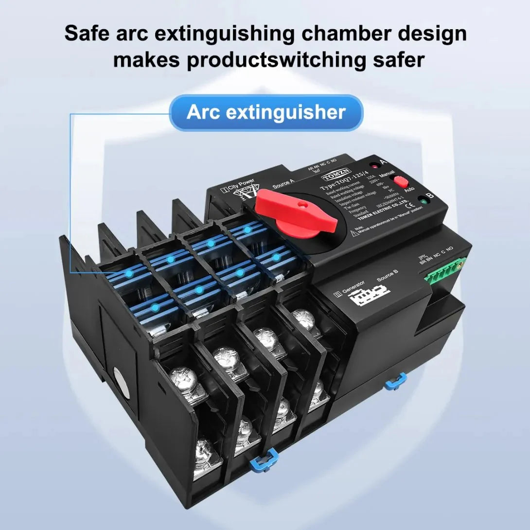 Tomzn TOQ7 4P-125A AC Three-Phase Automatic Transfer Switch (ATS)