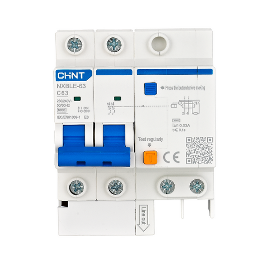 Chint Residual Current Circuit Breaker With Over Current (NXBLE-63) 6A-63A