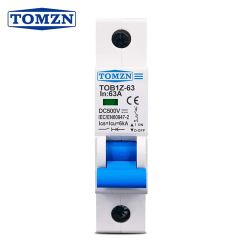 Tomzn 1P DC MCB Mini Circuit Breaker TOB1Z-63