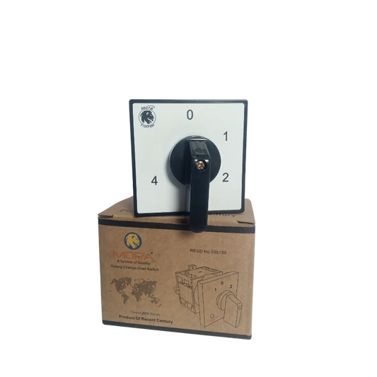 Mora 4 Pole 75A Manual Phase Selector Switch Mora Rotary Change Over |Asghar Electric