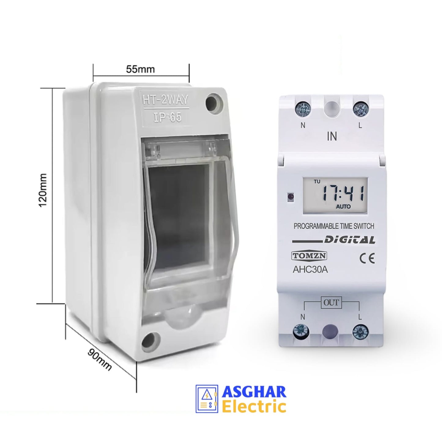 Weekly Programmable Timer with DP box | Asghar Electric
