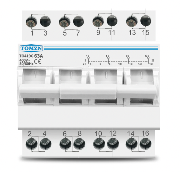 Tomzn TO419G 4P 63A Changeover Switch
